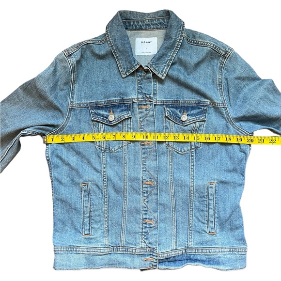 Old Navy Blue Denim Jean Jacket Size Large - Picture 8 of 10